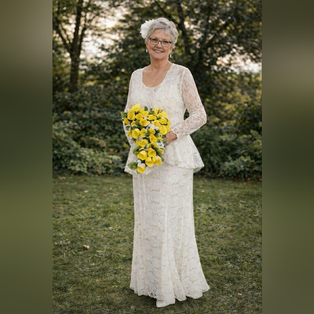Sophisticated Lace Bridal Gown in Cream